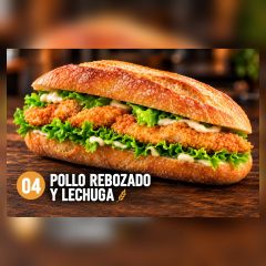 B.Esp.04.-Pollo Rebozado y Lechuga🌾 CONTIENE GLUTEN