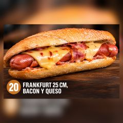 B.Esp.20.-Frankfurt 25 cm, Bacon y Queso