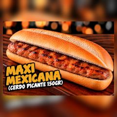 H-Maxi Hamburguesa Mexicana (Cerdo picante 150 g)