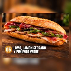 B.Esp.05.-Lomo, Jamón Serrano y Pimiento Verde
